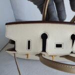 Hermes Birkin Sellier 25cm Trench/Craie Epsom Leather with Brushed Gold Plated Hardware Bag #OTSS-3 - Image 24