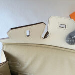 Hermes Birkin Sellier 25cm Trench/Craie Epsom Leather with Brushed Gold Plated Hardware Bag #OTSS-3 - Image 26