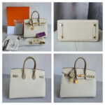 Hermes Birkin Sellier 25cm Trench/Craie Epsom Leather with Brushed Gold Plated Hardware Bag #OTSS-3 - Image 2