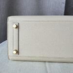 Hermes Birkin Sellier 25cm Trench/Craie Epsom Leather with Brushed Gold Plated Hardware Bag #OTSS-3 - Image 11