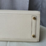 Hermes Birkin Sellier 25cm Trench/Craie Epsom Leather with Brushed Gold Plated Hardware Bag #OTSS-3 - Image 12