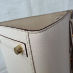Hermes Birkin Sellier 25cm Trench/Craie Epsom Leather with Brushed Gold Plated Hardware Bag #OTSS-3 - Image 13