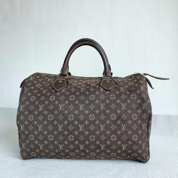 LV Speedy 30CM Brown Minilin with Leather and Gold Hardware #OTTE-1