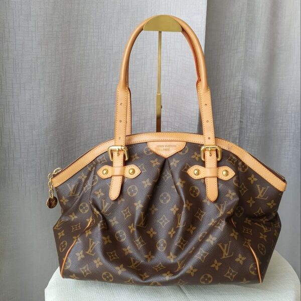 LV Tivoli GM Brown Monogram Canvas with Leather and Gold Hardware #OTTC-1