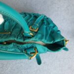 Prada Gaufre BN1611 Turquoise Nylon with Leather and Gold Hardware Bag #GUECY-1 - Image 10