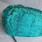 Prada Gaufre BN1611 Turquoise Nylon with Leather and Gold Hardware Bag #GUECY-1 - Image 11