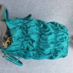 Prada Gaufre BN1611 Turquoise Nylon with Leather and Gold Hardware Bag #GUECY-1 - Image 7