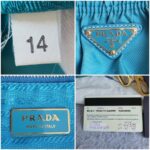 Prada Gaufre BN1611 Turquoise Nylon with Leather and Gold Hardware Bag #GUECY-1 - Image 26