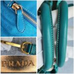Prada Gaufre BN1611 Turquoise Nylon with Leather and Gold Hardware Bag #GUECY-1 - Image 23