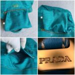 Prada Gaufre BN1611 Turquoise Nylon with Leather and Gold Hardware Bag #GUECY-1 - Image 27