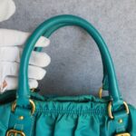 Prada Gaufre BN1611 Turquoise Nylon with Leather and Gold Hardware Bag #GUECY-1 - Image 19