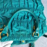 Prada Gaufre BN1611 Turquoise Nylon with Leather and Gold Hardware Bag #GUECY-1 - Image 21