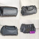 Chanel Accordion Flap Bag Dark Grey with Lambskin and Ruthenium Hardware #OOUO-1 - Image 2