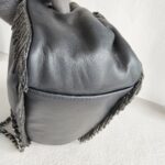 Chanel Accordion Flap Bag Dark Grey with Lambskin and Ruthenium Hardware #OOUO-1 - Image 13