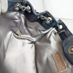 Chanel Accordion Flap Bag Dark Grey with Lambskin and Ruthenium Hardware #OOUO-1 - Image 22