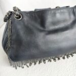 Chanel Accordion Flap Bag Dark Grey with Lambskin and Ruthenium Hardware #OOUO-1 - Image 3