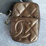 Chanel Cambon Pouch Bronze Leather with Silver Hardware #TSTT-2 - Image 2