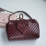 Chanel Crossbody Bag Maroon Calf Leather with Gold Hardware #TLOU-2