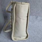 Chanel Deauville Bag Light Cream with Glazed Calf Leather and Silver Hardware #OOEU-1 - Image 7