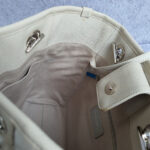 Chanel Deauville Bag Light Cream with Glazed Calf Leather and Silver Hardware #OOEU-1 - Image 26