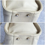 Chanel Deauville Bag Light Cream with Glazed Calf Leather and Silver Hardware #OOEU-1 - Image 12