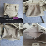 Chanel Deauville Bag Light Cream with Glazed Calf Leather and Silver Hardware #OOEU-1 - Image 2