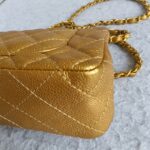 Chanel Mini Flap A69900 Gold with Grained Calfskin and Gold Hardware #OOKE-1 - Image 18