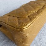 Chanel Mini Flap A69900 Gold with Grained Calfskin and Gold Hardware #OOKE-1 - Image 17