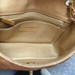 Chanel Mini Flap A69900 Gold with Grained Calfskin and Gold Hardware #OOKE-1 - Image 27