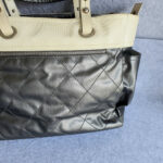 Chanel Paris Biarittz Grey/Beige Coated Canvas with Leather and Silver Hardware #OOLK-1 - Image 3