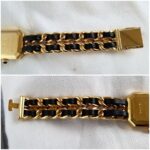 Chanel Premiere Vintage Watch Size-M 18k Gold Plated with Leather #OOLO-1 - Image 6