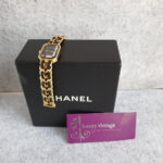 Chanel Premiere Vintage Watch Size-M 18k Gold Plated with Leather #OOLO-1 - Image 2