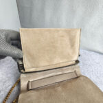 Chloe Drew Motty Grey Calf Leather with Suede Leather and Gold Hardware #GULLE-4 - Image 24