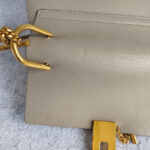 Chloe Drew Motty Grey Calf Leather with Suede Leather and Gold Hardware #GULLE-4 - Image 3