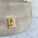 Chloe Drew Motty Grey Calf Leather with Suede Leather and Gold Hardware #GULLE-4 - Image 20
