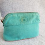 Hermes Bolide Pouch Blue/Brown Canvas with Leather and Silver Hardware #TSTT-6