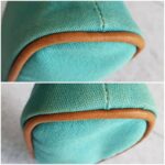 Hermes Bolide Pouch Blue/Brown Canvas with Leather and Silver Hardware #TSTT-6 - Image 11