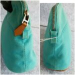 Hermes Bolide Pouch Blue/Brown Canvas with Leather and Silver Hardware #TSTT-6 - Image 7