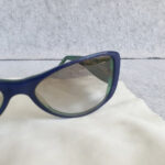 Judith Leiber Blue/Green Acetate Frame Sunglasses #OTLC-85 - Image 4