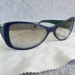 Judith Leiber Blue/Green Acetate Frame Sunglasses #OTLC-85 - Image 3
