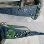 Judith Leiber Blue/Green Acetate Frame Sunglasses #OTLC-85 - Image 5