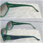 Judith Leiber Blue/Green Acetate Frame Sunglasses #OTLC-85 - Image 7