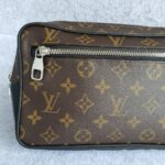 LV Kasai Clutch Monogram Macassar Coated Canvas with Leather and Gold Hardware #OOEK-1 - Image 3
