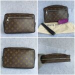 LV Kasai Clutch Monogram Macassar Coated Canvas with Leather and Gold Hardware #OOEK-1 - Image 2