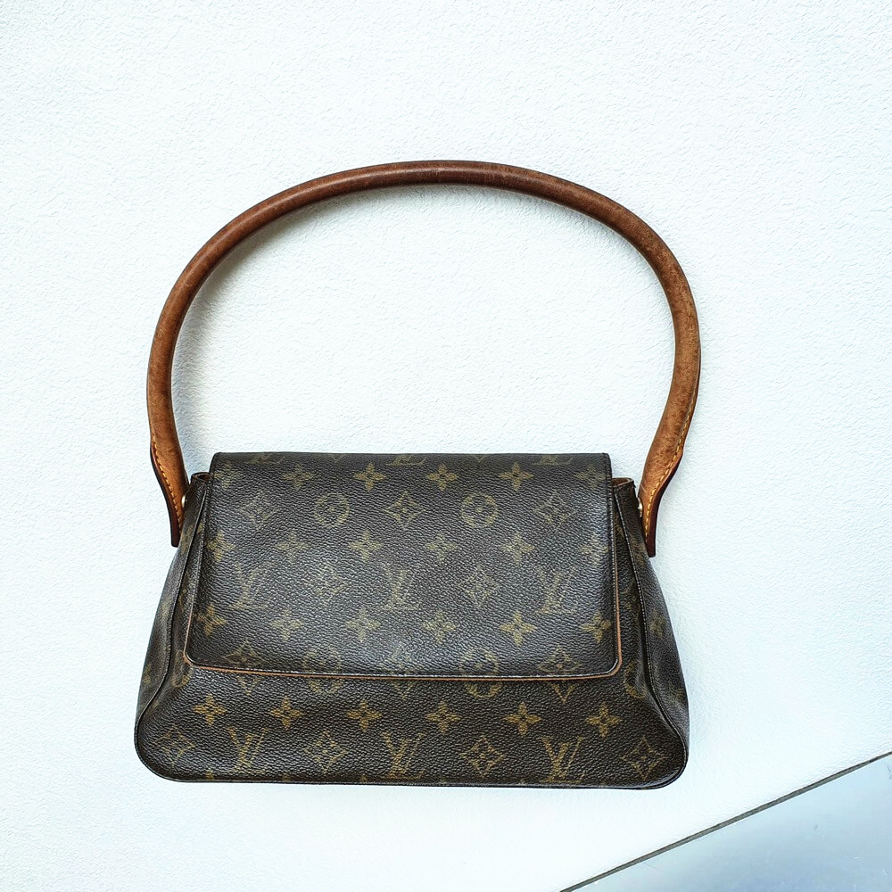 LV Looping Brown Monogram Canvas with Leather and Gold Hardware #GUEKO-1