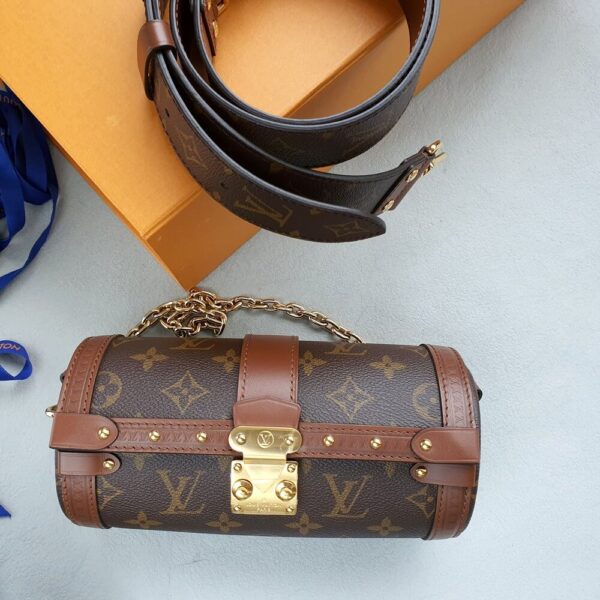 LV Papillon Trunk Brown Monogram Canvas with Leather and Gold Hardware #OOUU-1