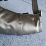 Tod's Evening Bag Silver Grey Satin with Diamante and Silver Hardware #TSTT-8 - Image 8