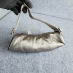 Tod's Evening Bag Silver Grey Satin with Diamante and Silver Hardware #TSTT-8 - Image 4