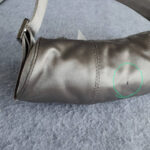 Tod's Evening Bag Silver Grey Satin with Diamante and Silver Hardware #TSTT-8 - Image 5