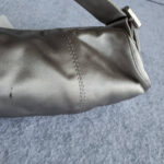 Tod's Evening Bag Silver Grey Satin with Diamante and Silver Hardware #TSTT-8 - Image 6